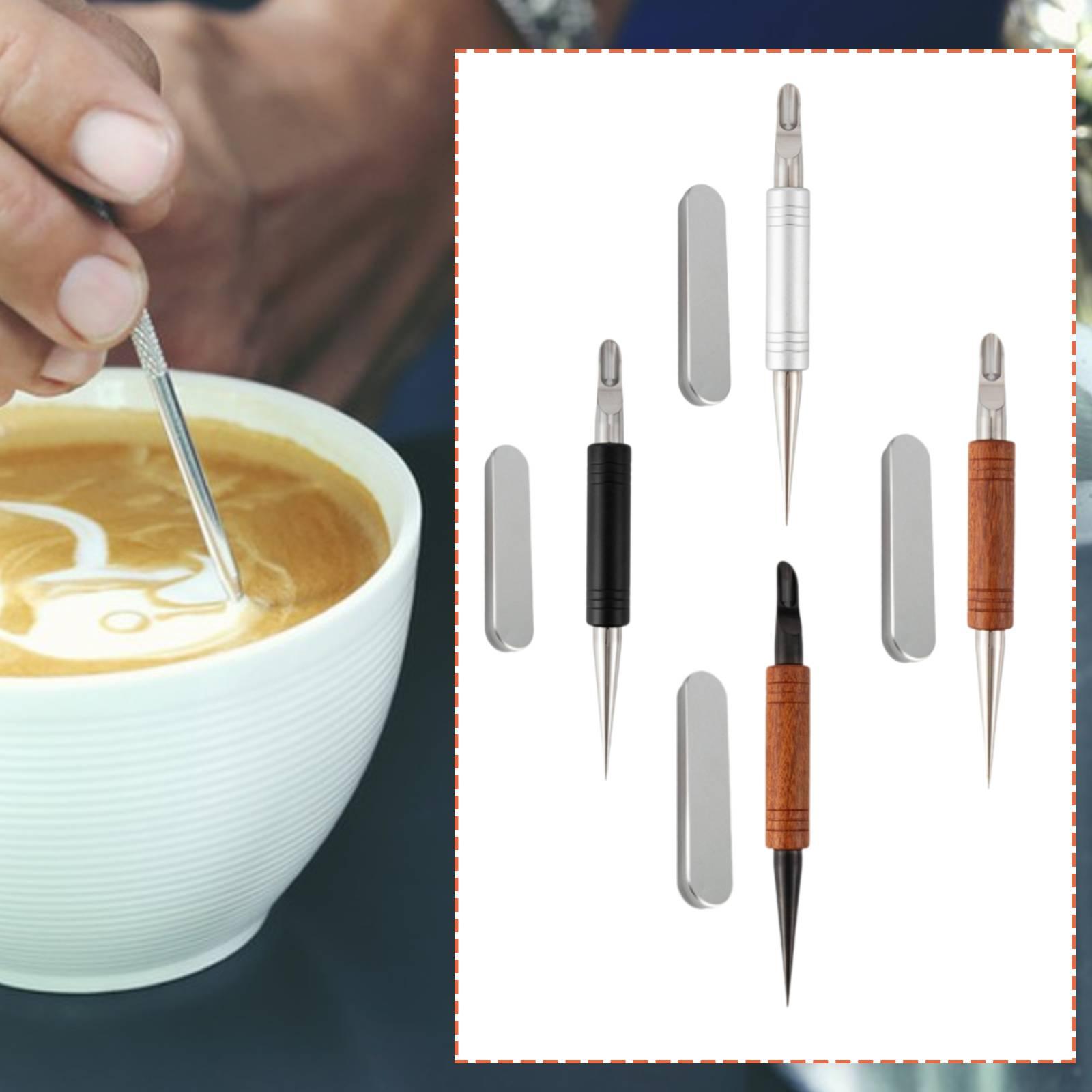 Coffee Equipment Drawing - ปากกาลาเต้อาร์ต อุปกรณ์วาดลายกาแฟ เครื่องมือวาดภาพกาแฟ ปากกาตกแต่งสำหรับบาร์ บ้าน คาราเมลมัคคิอาโต
