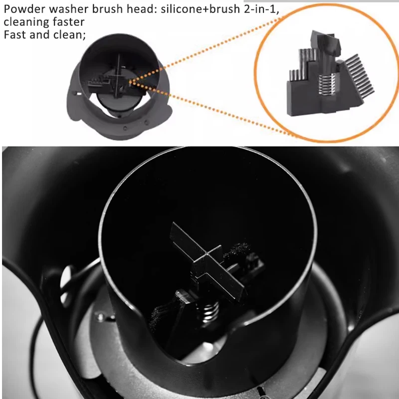Coffee Equipment Filter - เครื่องทำความสะอาดอุปกรณ์ร้านกาแฟเชิงพาณิชย์ เครื่องทำความสะอาดออโต้พอร์ทาฟิลเตอร์กาแฟ 58 มม. เครื่องทำความสะอาดกรองกาแฟไฟฟ้า เครื่องทำความสะอาดเครื่องชงกาแฟ
