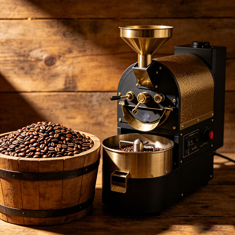 Coffee Equipment For Coffee Shop - เครื่องคั่วกาแฟแบบดรัม อุปกรณ์คั่วเมล็ดกาแฟเชิงพาณิชย์สำหรับธุรกิจร้านกาแฟ ปรับแต่งได้ตามความต้องการ