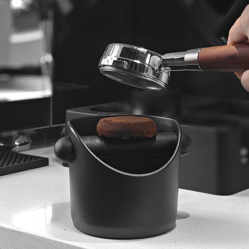 Coffee Shop Equipment - กล่องทิ้งกากกาแฟแบบกันกระแทก พร้อมที่เคาะกากกาแฟแบบถอดได้ ป้องกันการลื่น สำหรับกากกาแฟ