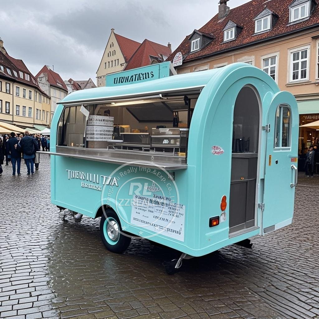 Coffee Equipment For Coffee Shop - Street Mobile Coffee Shop รถบรรทุกอาหารจานด่วนสัมปทานขนมพิซซ่า Kiosk