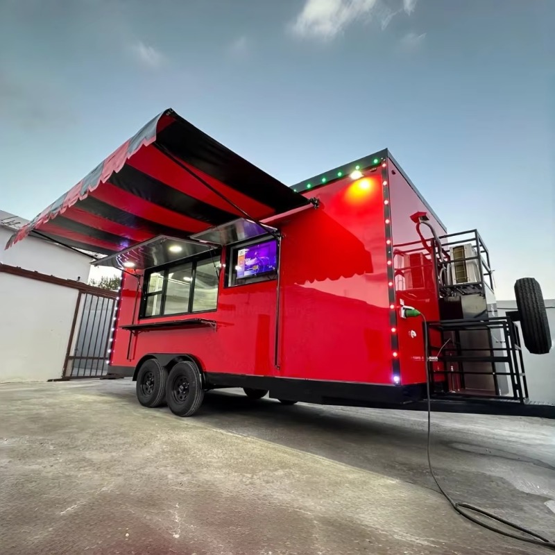 Coffee Shop Equipment - ร้านค้าเคลื่อนที่หรูหราแบบกำหนดเอง รถขายอาหารเคลื่อนที่ บาร์คอนเทนเนอร์ ร้านกาแฟกลางแจ้งสุดหรู พร้อมอุปกรณ์ครบครัน