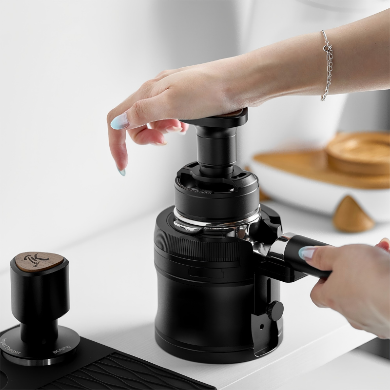 Coffee Shop Equipment - เครื่องจ่ายกาแฟออลอินวัน IKAPE และแทมเปอร์-UniPress 2-in-1 อุปกรณ์ชงกาแฟเอสเพรสโซระดับพรีเมียม อุปกรณ์เสริมสำหรับบาริสต้า