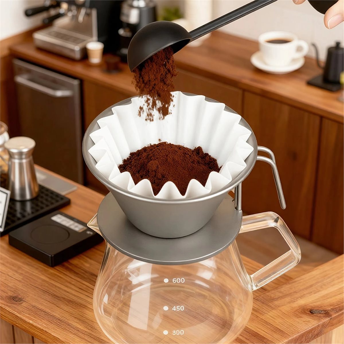 ถ้วยกรองกาแฟไทเทเนียมบริสุทธิ์ - Coffee Equipment Filter บทวิจารณ์และราคา