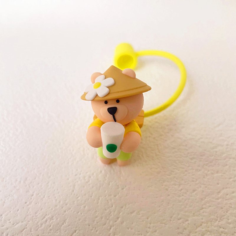 1PC น่ารักซิลิโคนฟางครอบคลุมกา - Bean Hopper Lid บทวิจารณ์และราคา